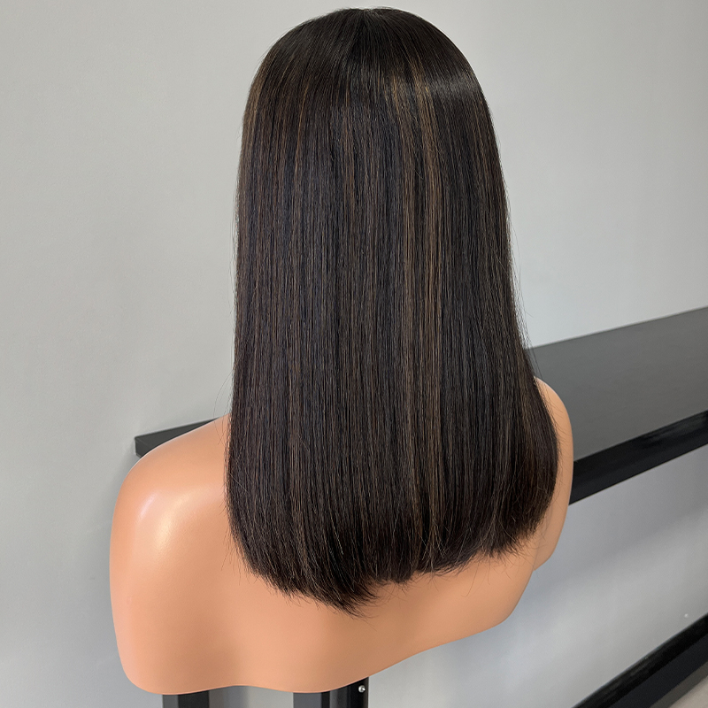 16 Inches Sienna Color Slight Layer Lace Top Wig