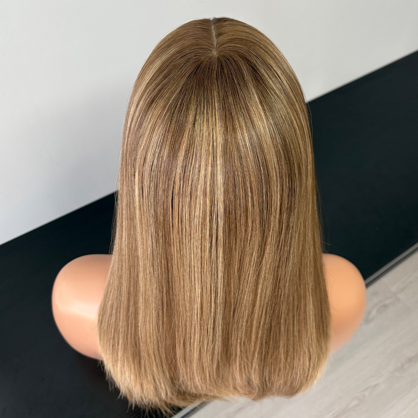 16 Inches Almond Color Slight Layer Silk Top Topper