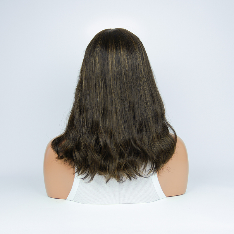 24 Inches Shadow Color Slight Layer Silk Top Wig