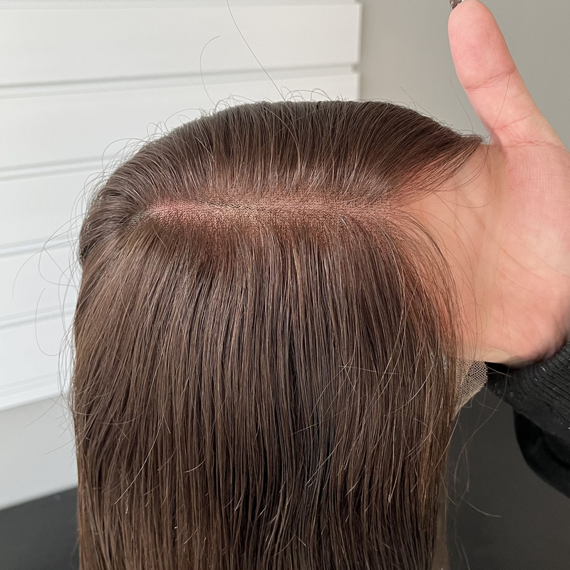 26 Inches #4 Color European Hair Lace Top Wigs