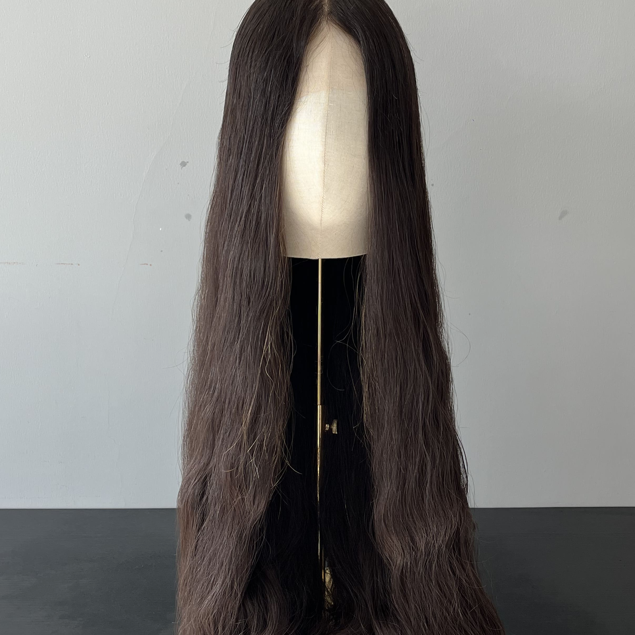 30 Inches #2 Color European Hair Lace Top Wigs