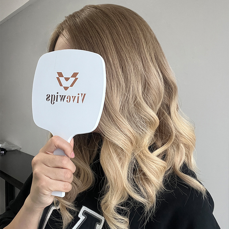 18 Inches Auburn Color Slight Layer Lace Top Wig