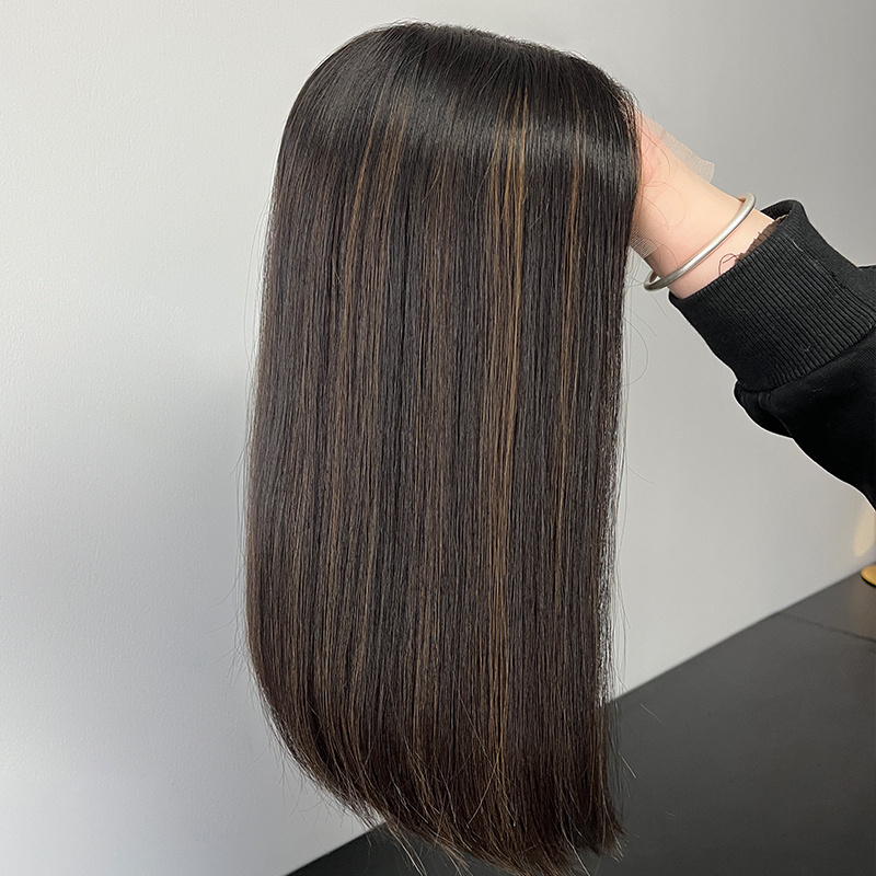 16 Inches Sienna Color Slight Layer Lace Top Wig