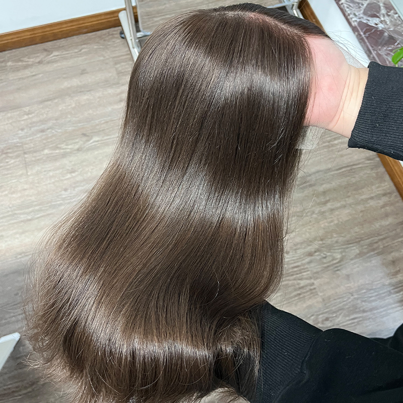 26 Inches #4 Color European Hair Lace Top Wigs