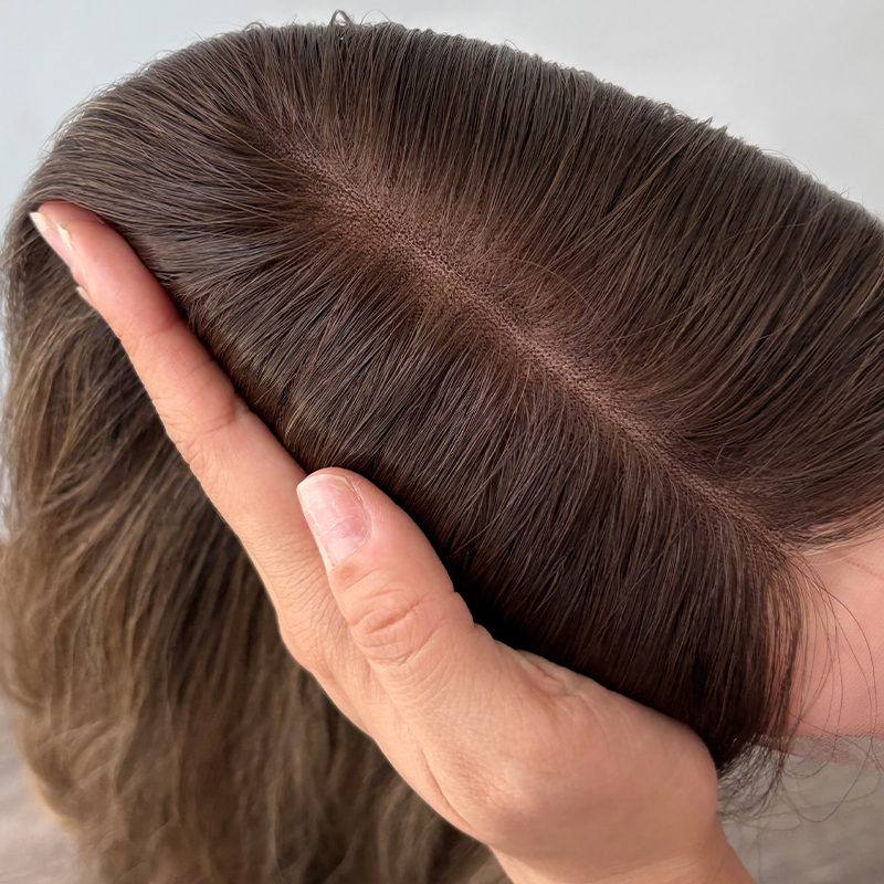 18 Inches Viola Color Custome Lace Top Wig