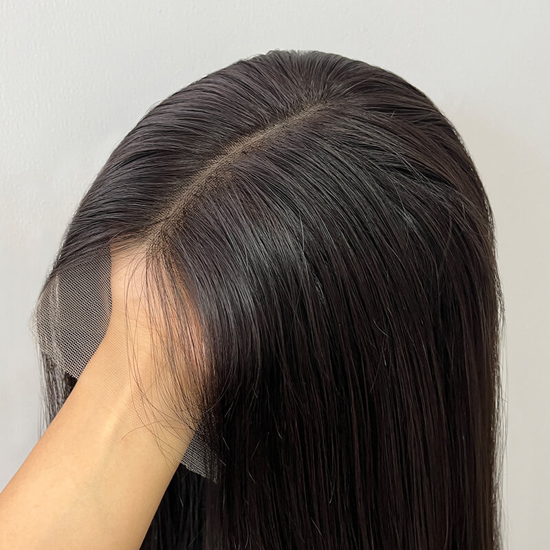 22 Inches Shadow Color Slight Layer Lace Top Wigs