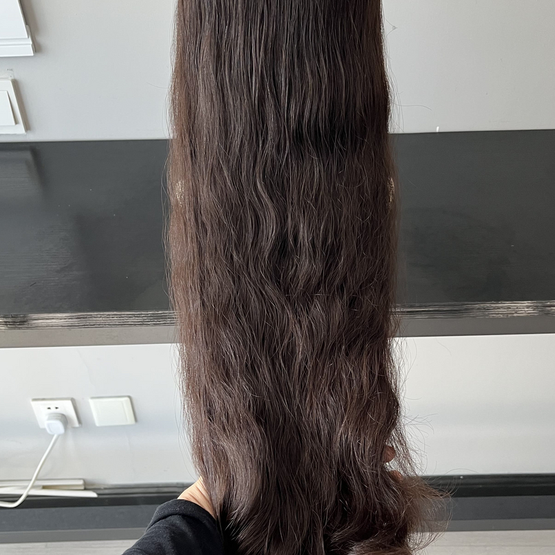 30 Inches #2 Color European Hair Lace Top Wigs