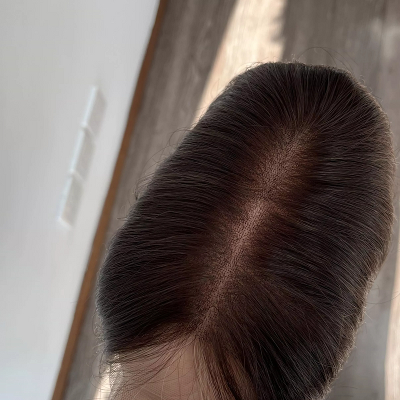 23 Inches #6 Color European Hair Lace Top Wigs