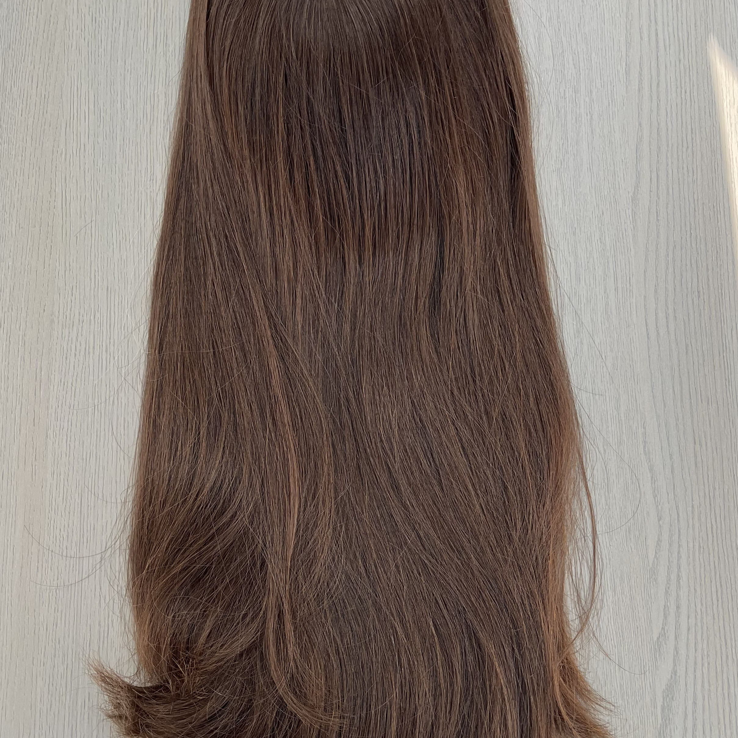 23 Inches #6 Color European Hair Lace Top Wigs