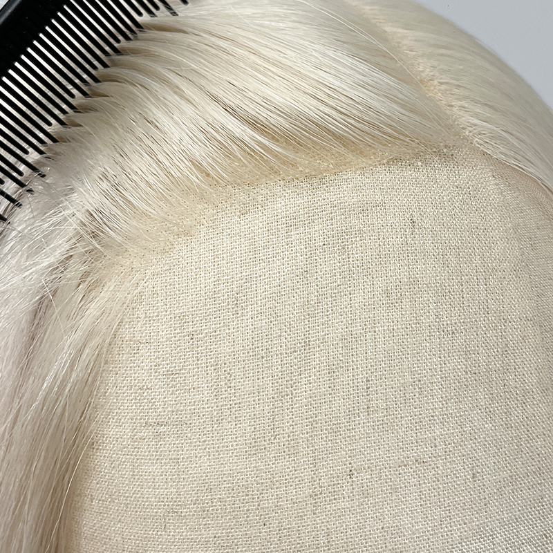 22 Inches Sliver Blonde Color Slight Layer Lace Top Wig