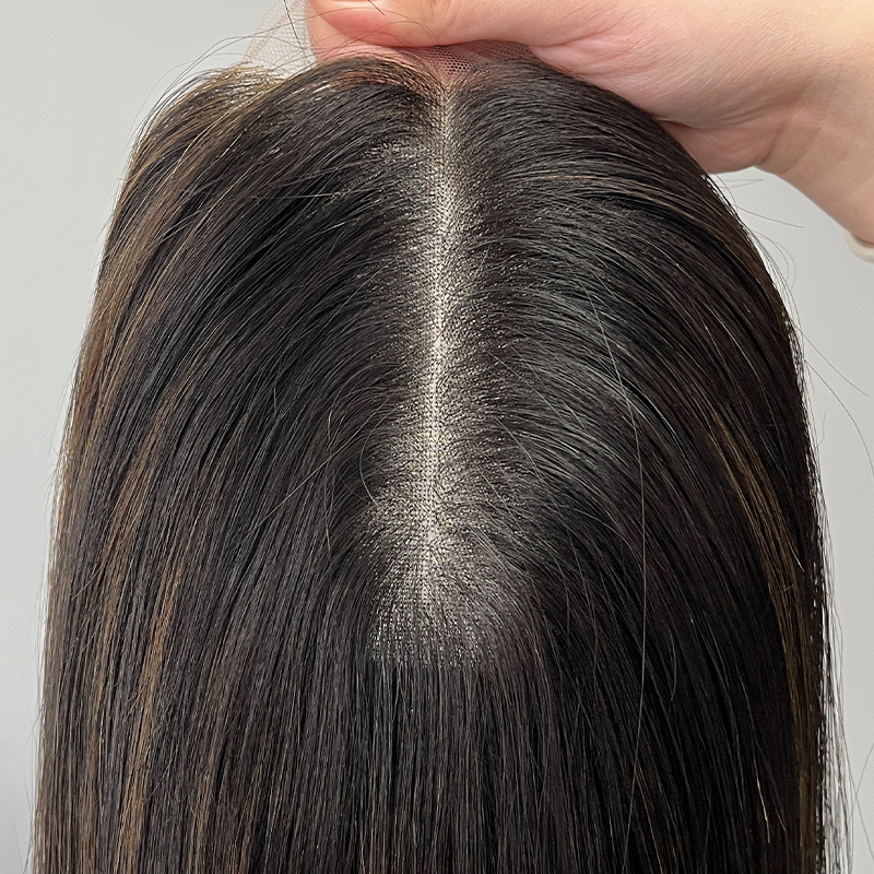 16 Inches Sienna Color Slight Layer Lace Top Wig