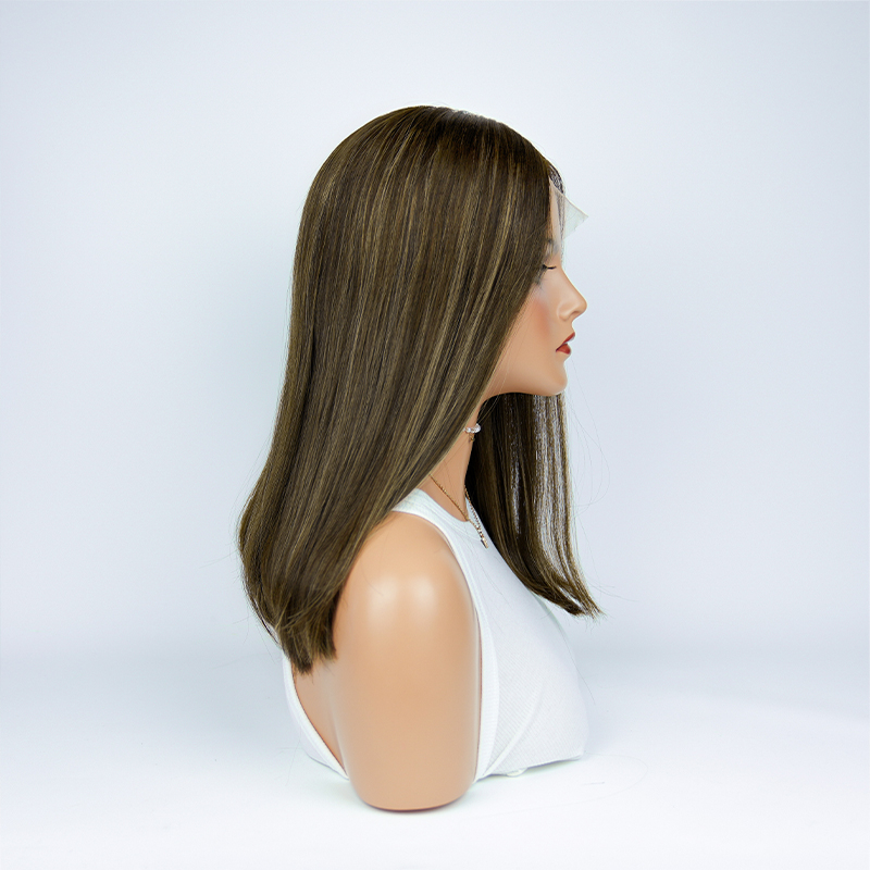 21 Inches Kiwi Color Slight Layer Lace Top Wig