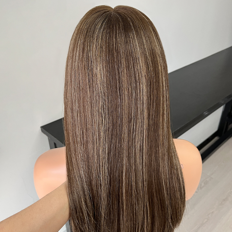 19 Inches Penny Color Slight Layer Lace Top Wig