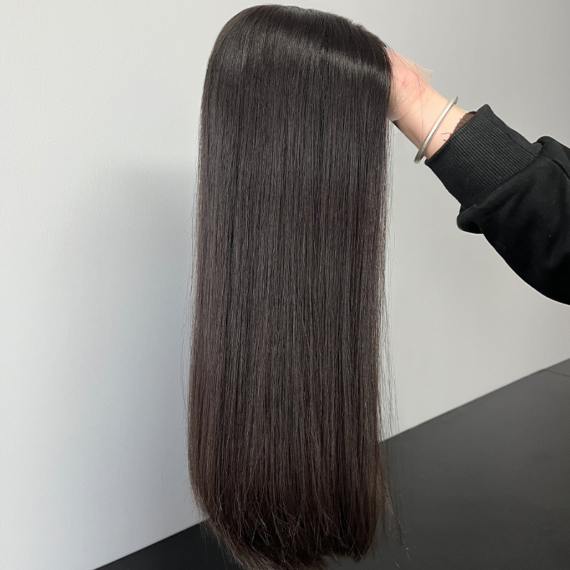 21 Inches Natural Color Slight Layer Lace Top Wig