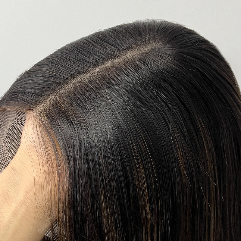 16 Inches Sienna Color Slight Layer Lace Top Wig