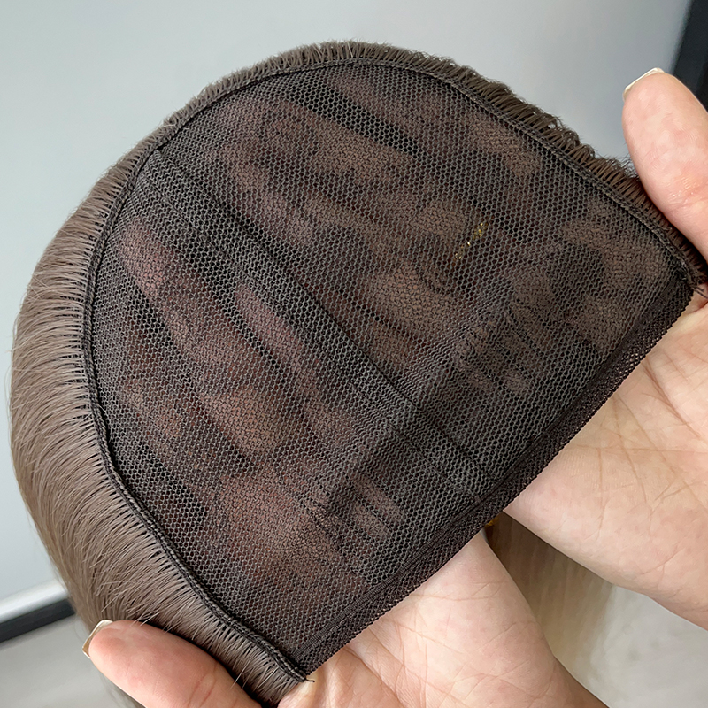 16 Inches Cream Color Slightly Curly Hatfall Wig 