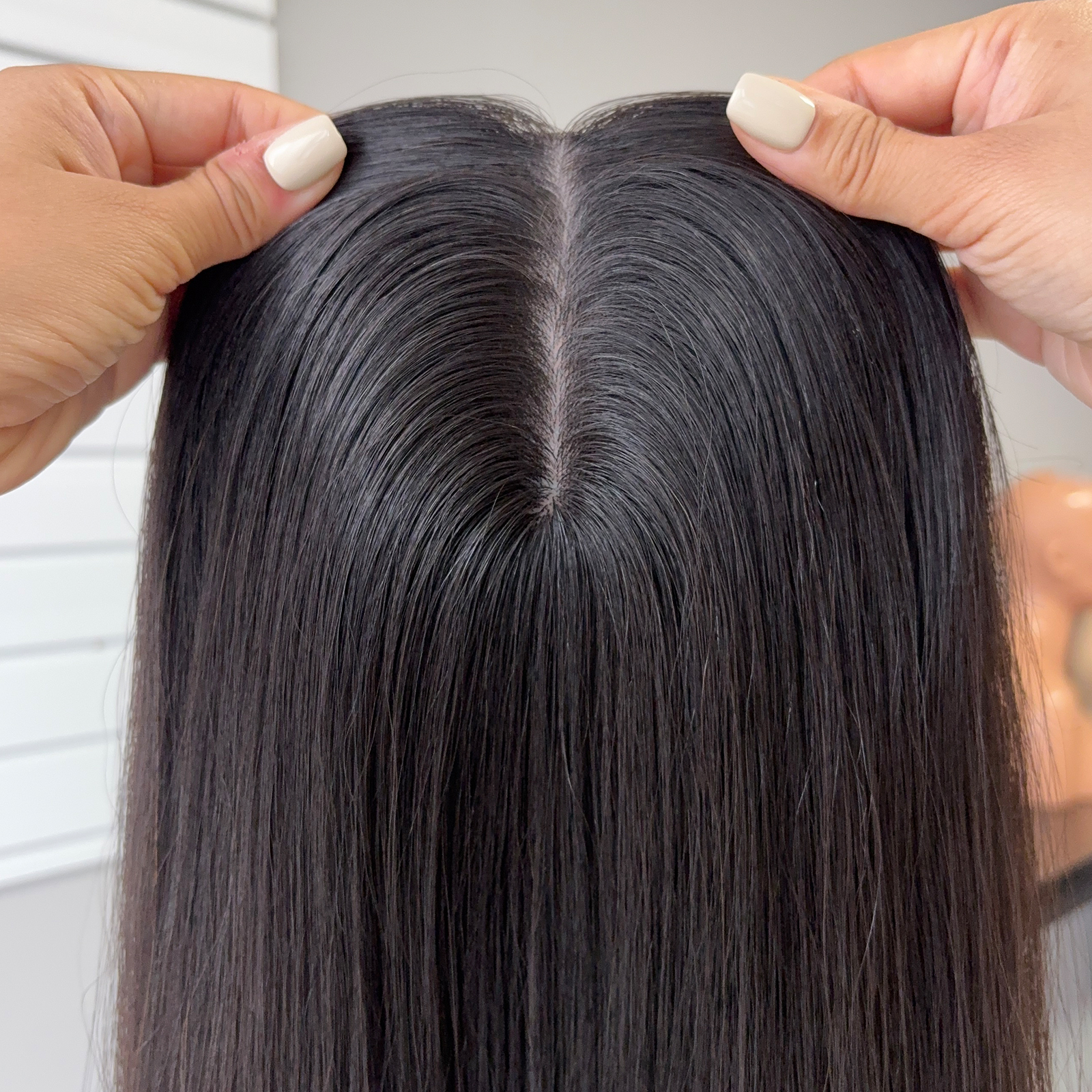 22 Inches NA Color Slight Layer Silk Top Topper