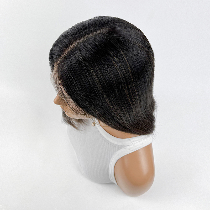 16 Inches Sepia Color Slight Layer Lace Top Wigs