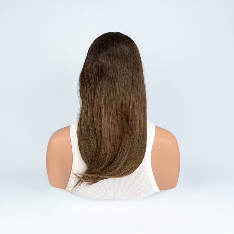 18 Inches Biscuit Color Slight Layer Silk Top Topper
