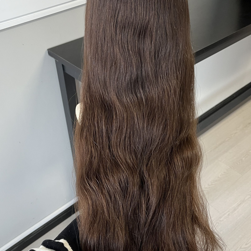 26 Inches #4 Color European Hair Lace Top Wigs