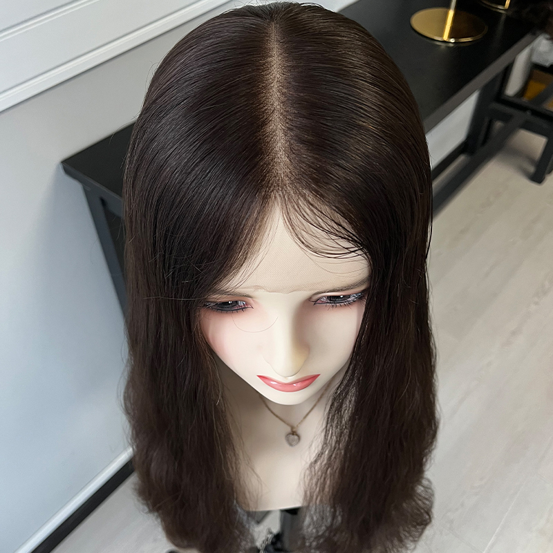 26 Inches #4 Color European Hair Lace Top Wigs