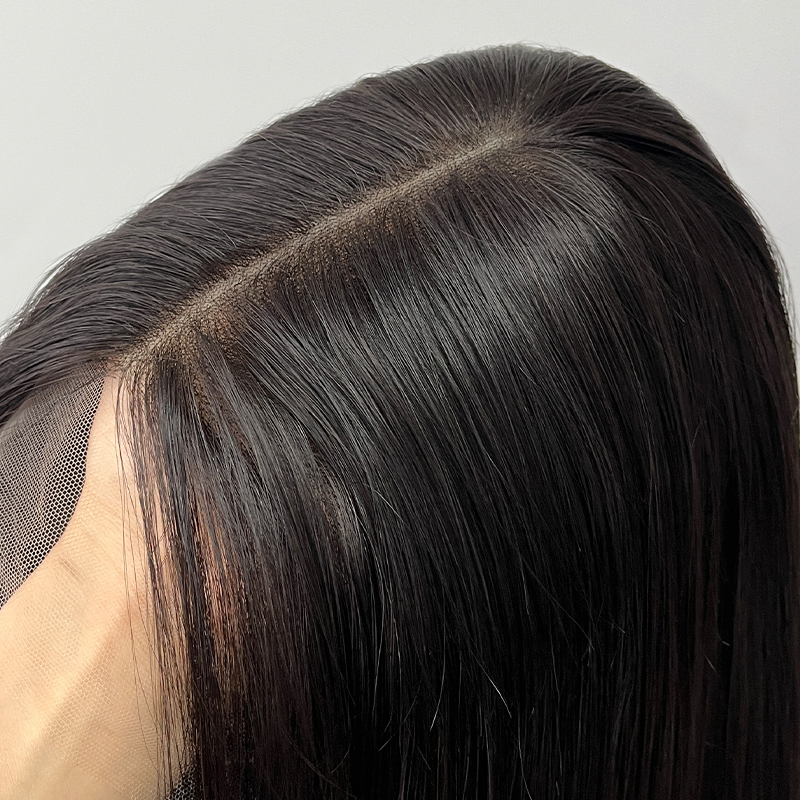 21 Inches Natural Color Slight Layer Lace Top Wig