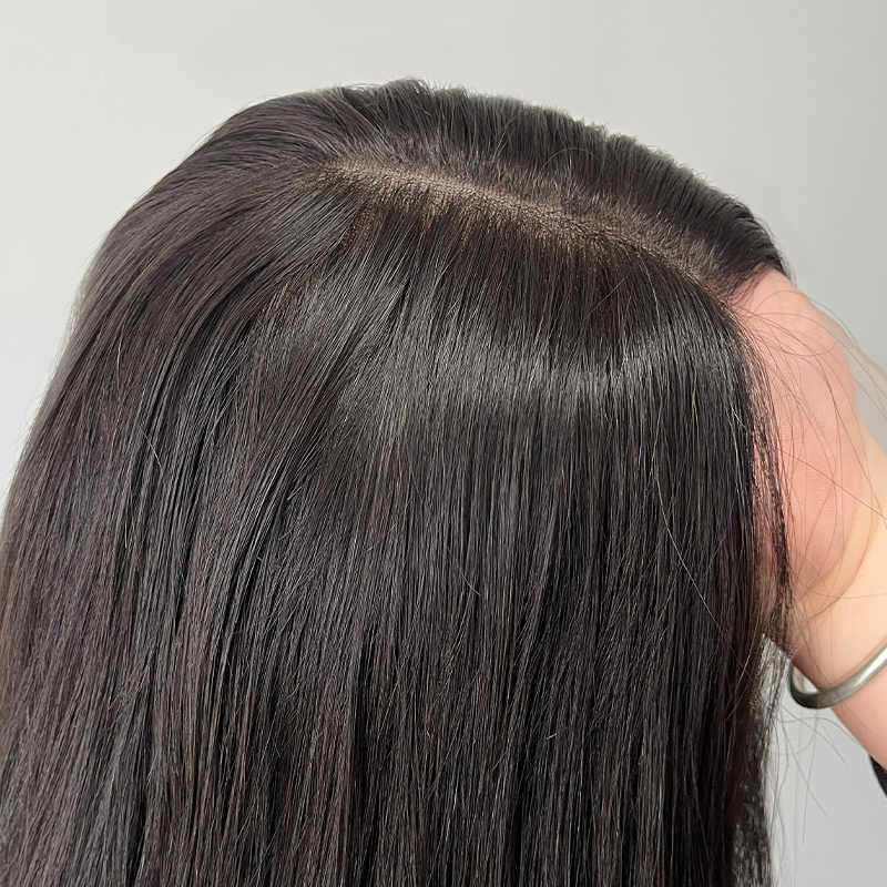 18 Inches Natural Color Slight Curly Lace Top Wig