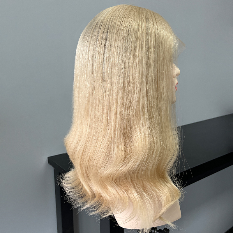 16 Inches Clare Color Slight Layer Lace Top Wig