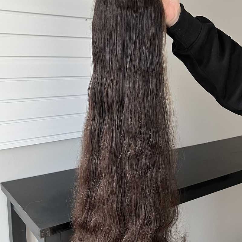 30 Inches #2 Color European Hair Lace Top Wigs