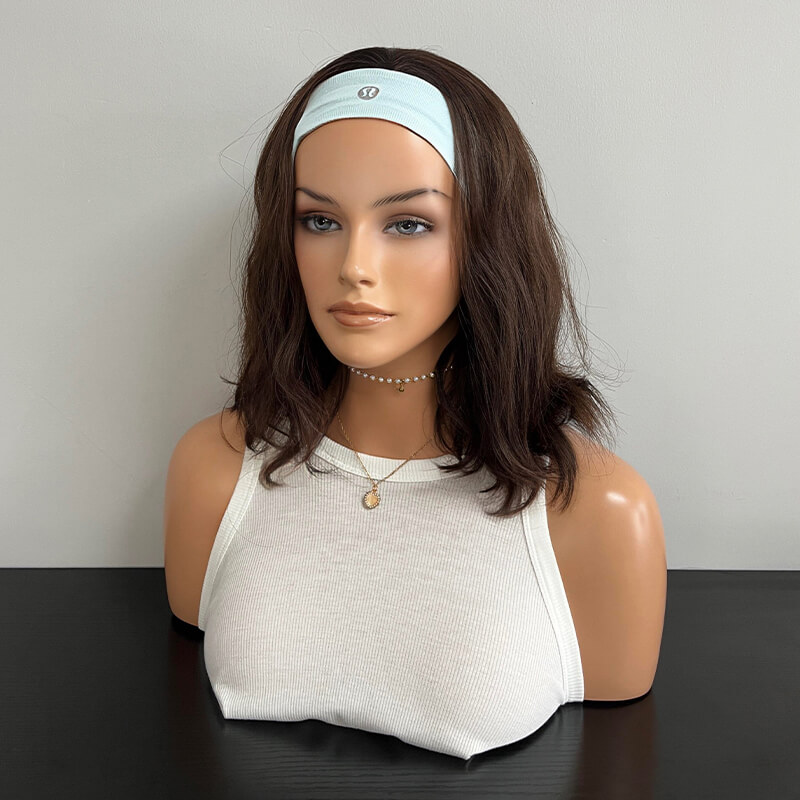 14 Inches Amber Color Slight Layer Sport Pony Wig