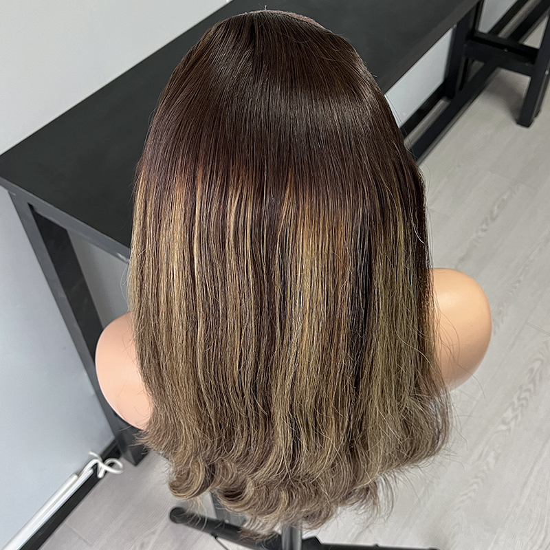 20 Inches WW112 Color Slight Layer Silk Top Wig