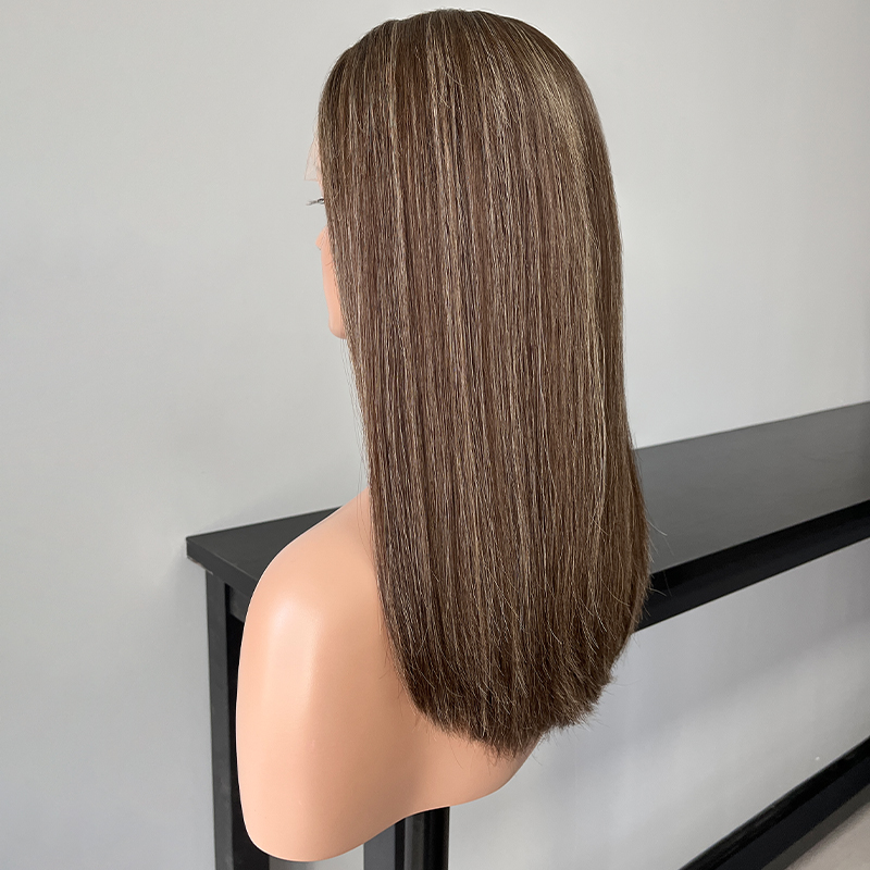 19 Inches Penny Color Slight Layer Lace Top Wig