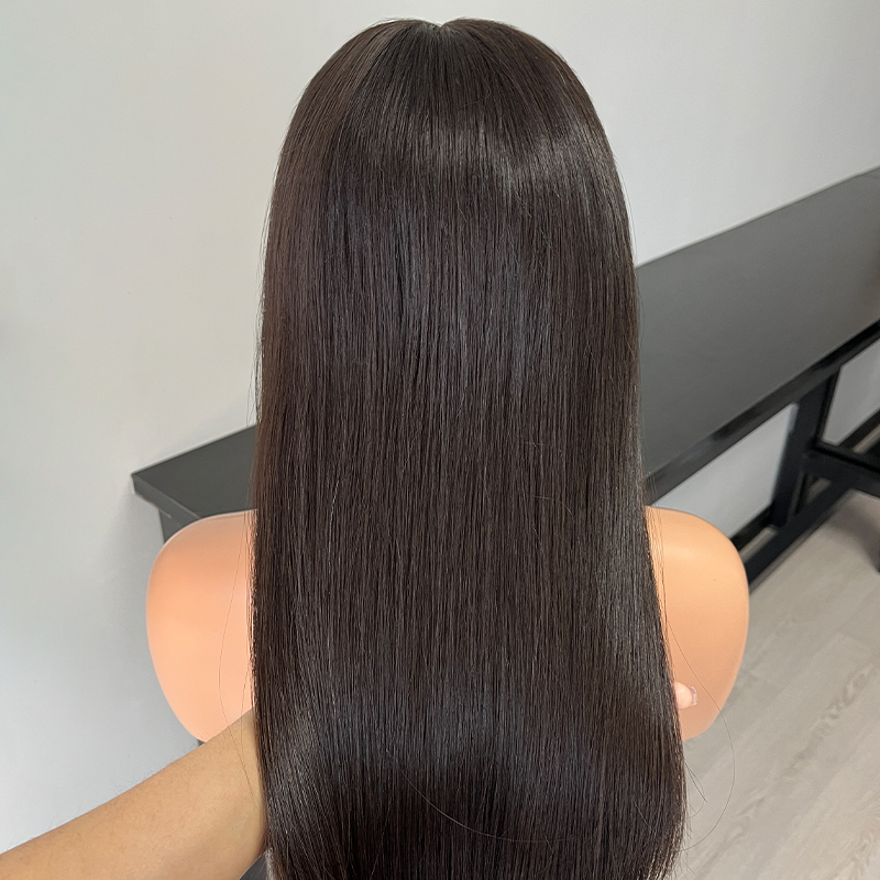 21 Inches Natural Color Slight Layer Lace Top Wig