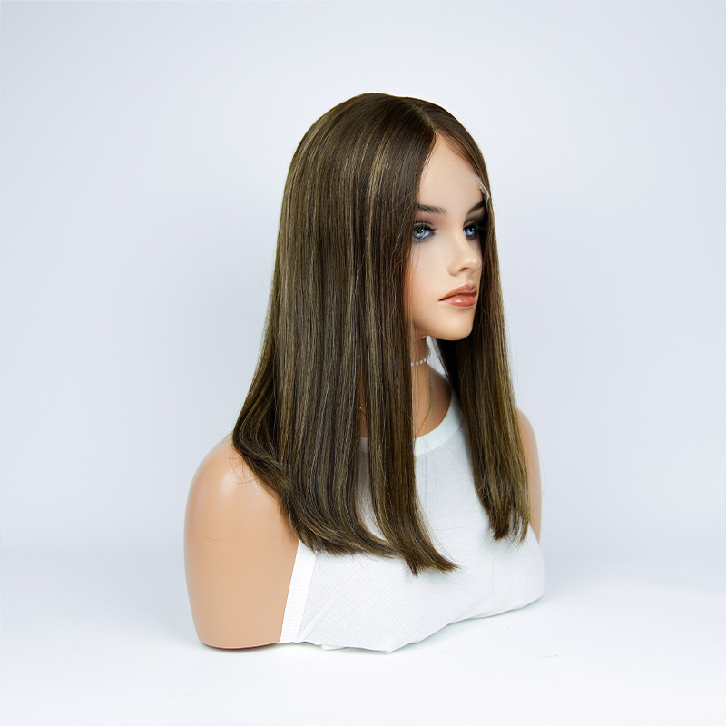 21 Inches Kiwi Color Slight Layer Lace Top Wig