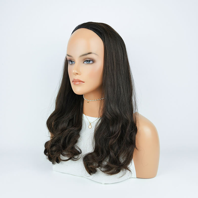 16 Inches Coffee Color Slight Layer Sport Pony Wig