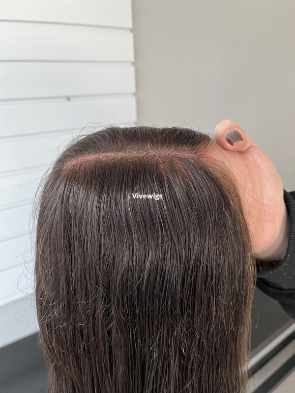 30 Inches #2 Color European Hair Lace Top Wigs