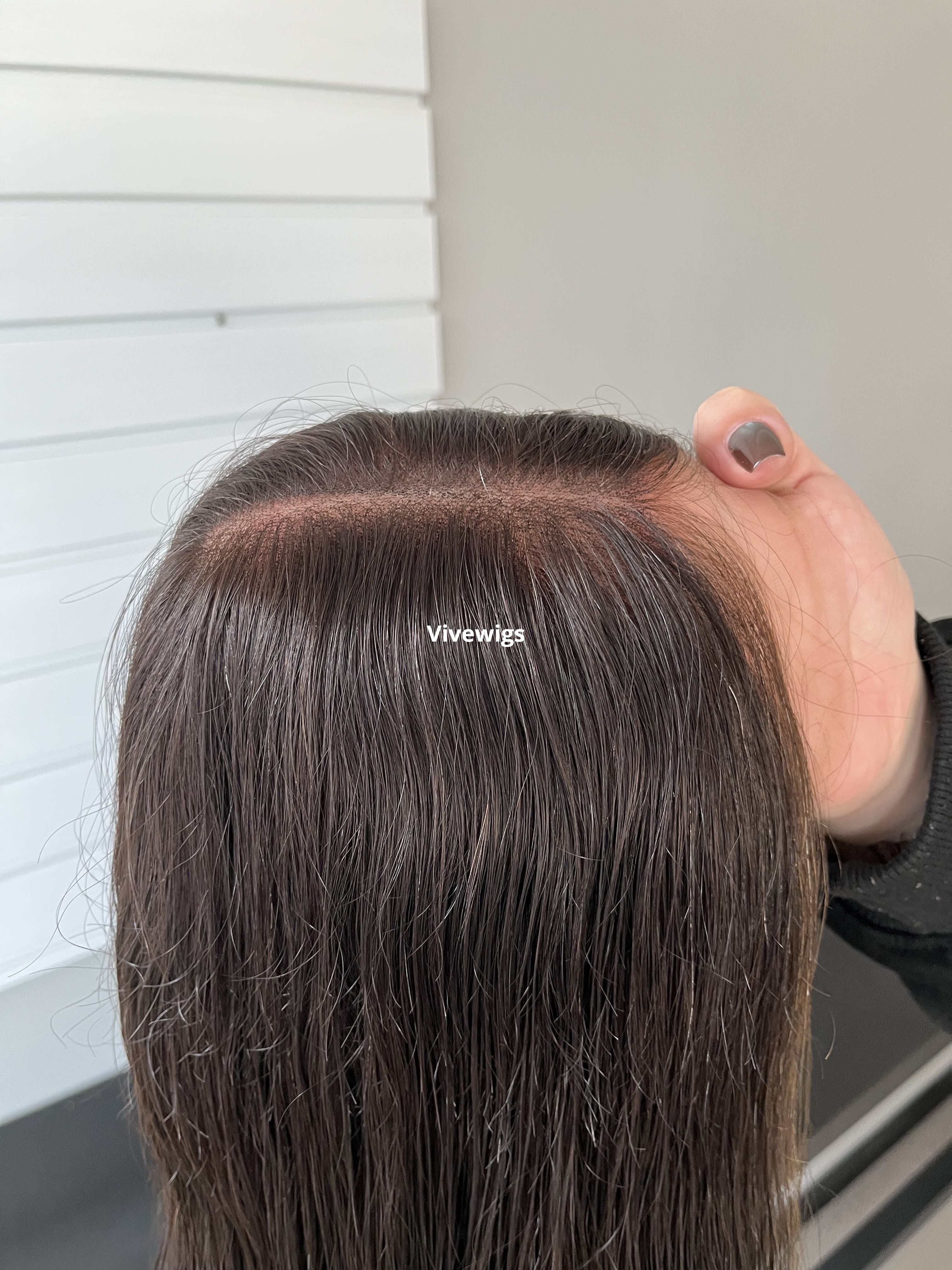 30 Inches #2 Color European Hair Lace Top Wigs