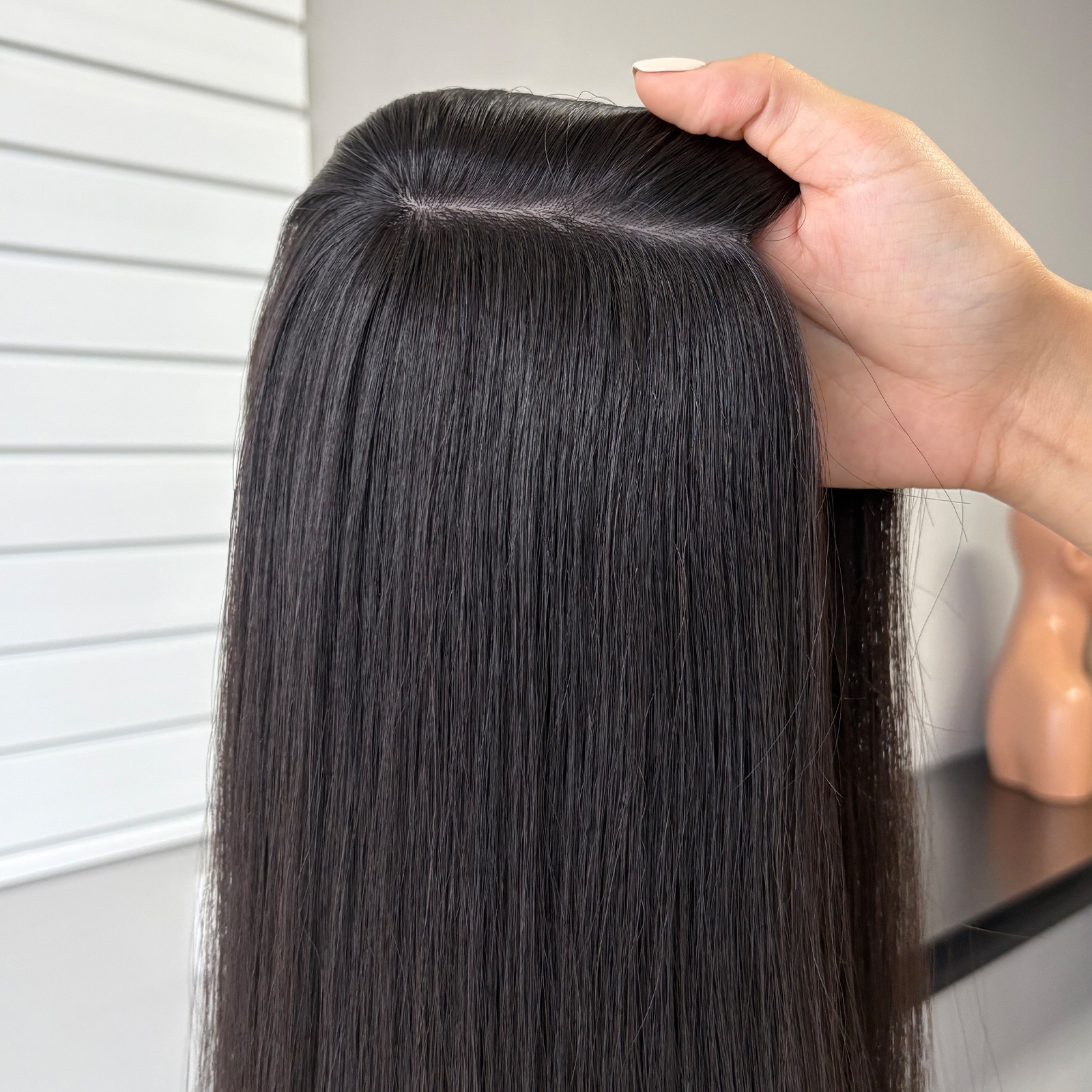 22 Inches NA Color Slight Layer Silk Top Topper