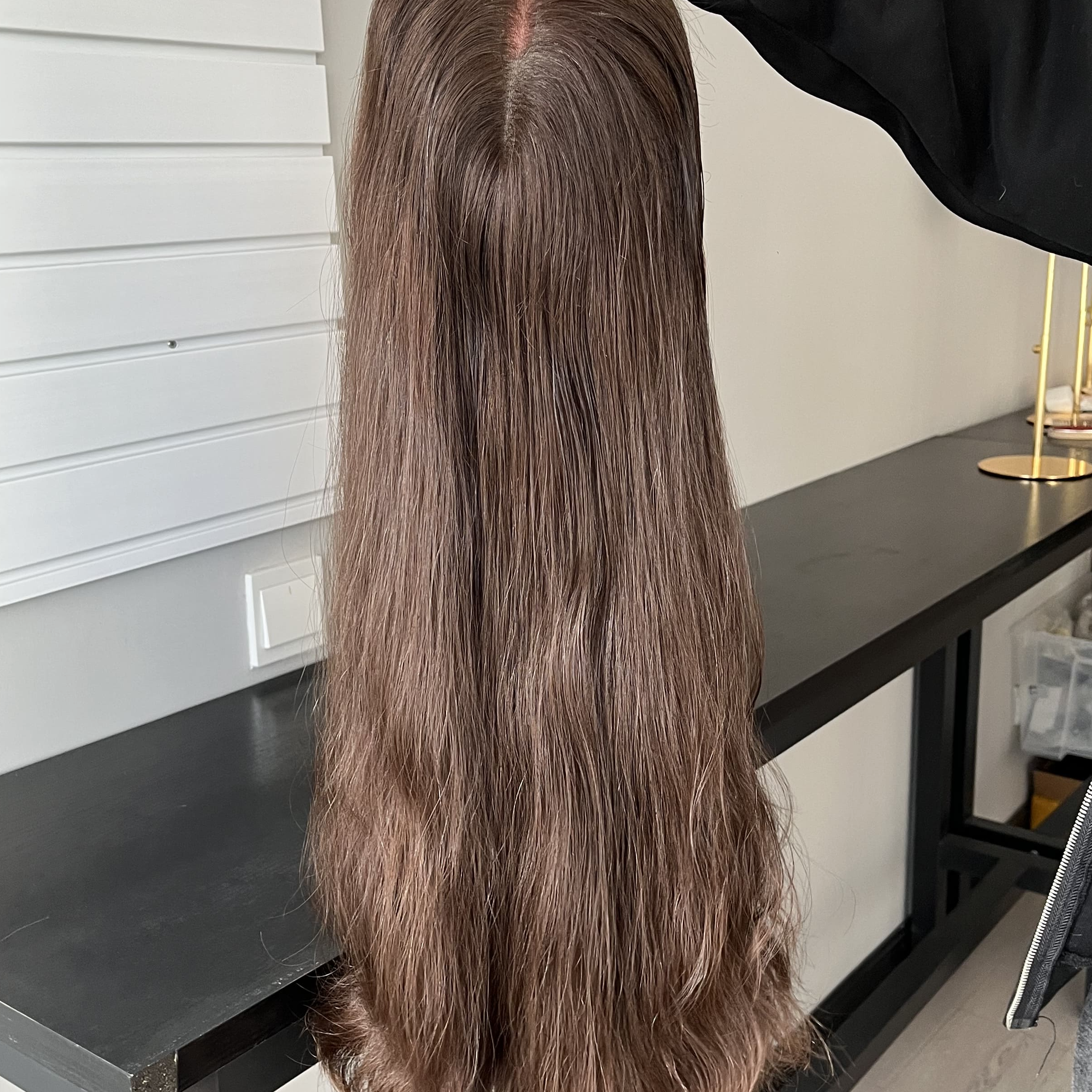 26 Inches #4 Color European Hair Lace Top Wigs