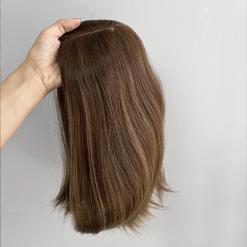 22 Inches Tawny Color Slight Layer Silk Top Topper