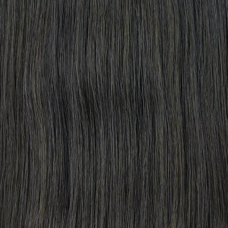 18 Inches Ebony Color Slight Layer Silk Top Wig