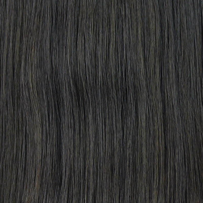 18 Inches Ebony Color Slight Layer Silk Top Wig