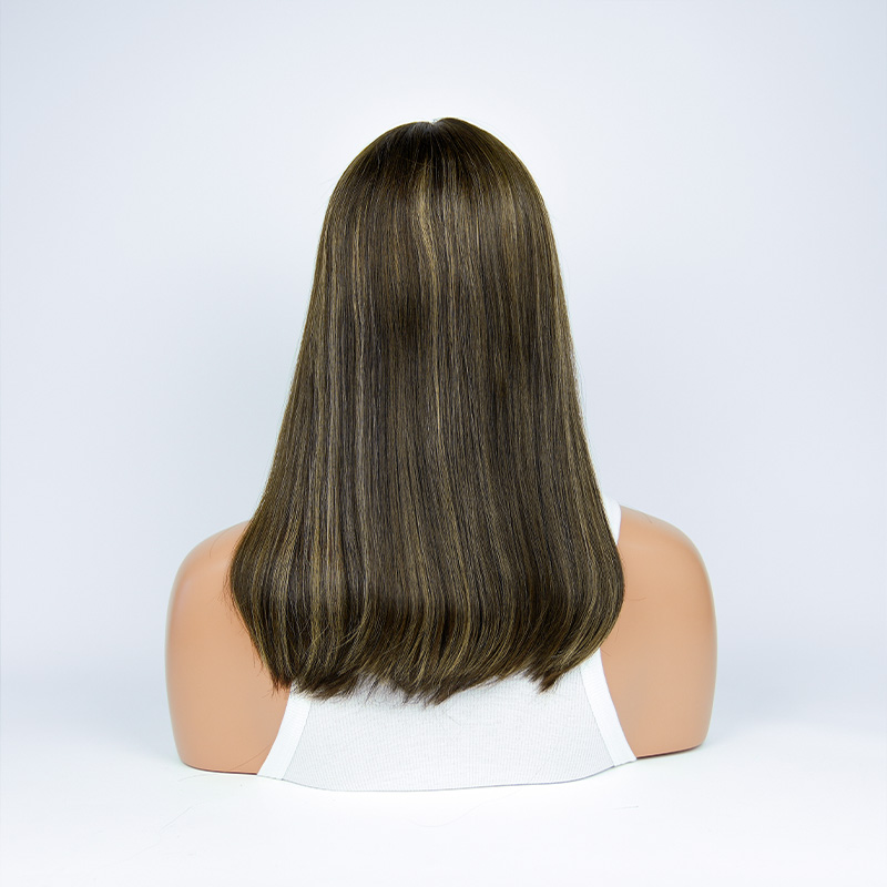 21 Inches Kiwi Color Slight Layer Lace Top Wig