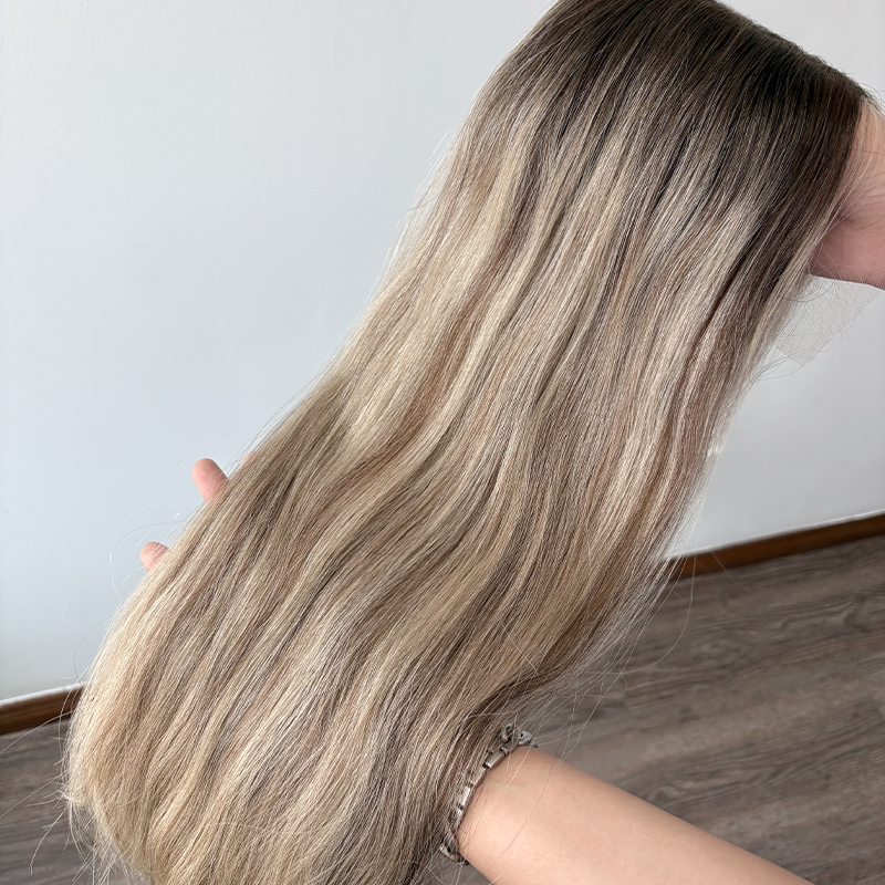 18 Inches Ulla Color Custome Full Handtied Lace Top Wig