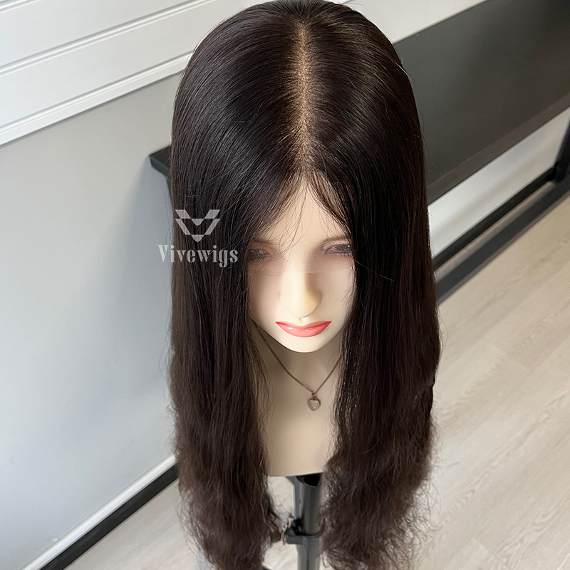 29 Inches #2 Color European Hair Lace Top Wig