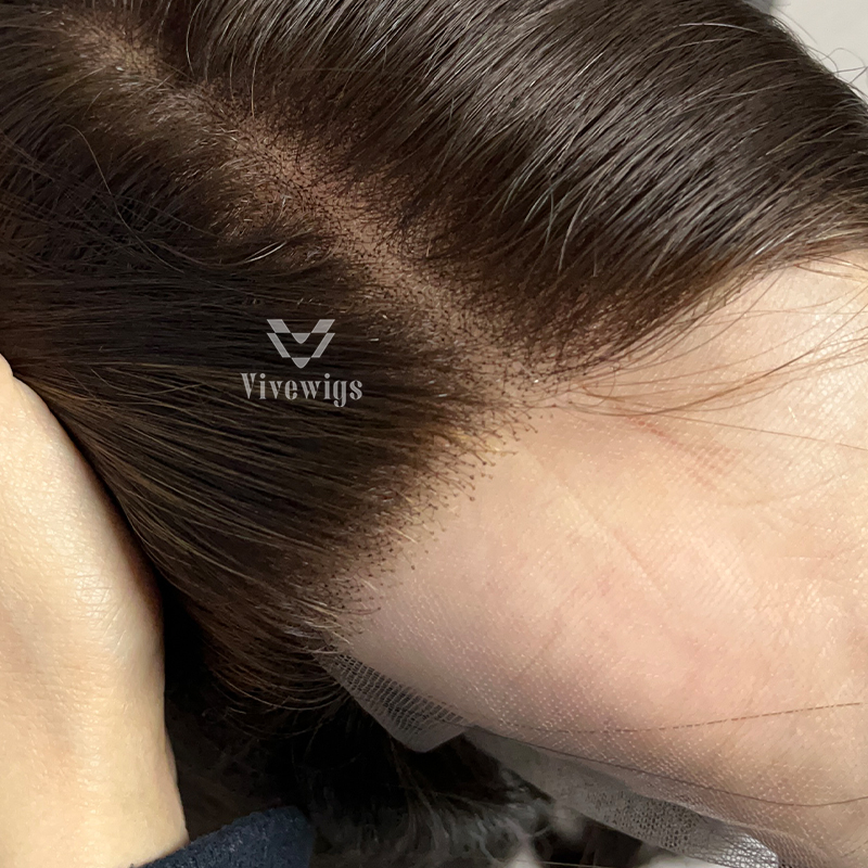26 Inches #4 Color European Hair Lace Top Wig