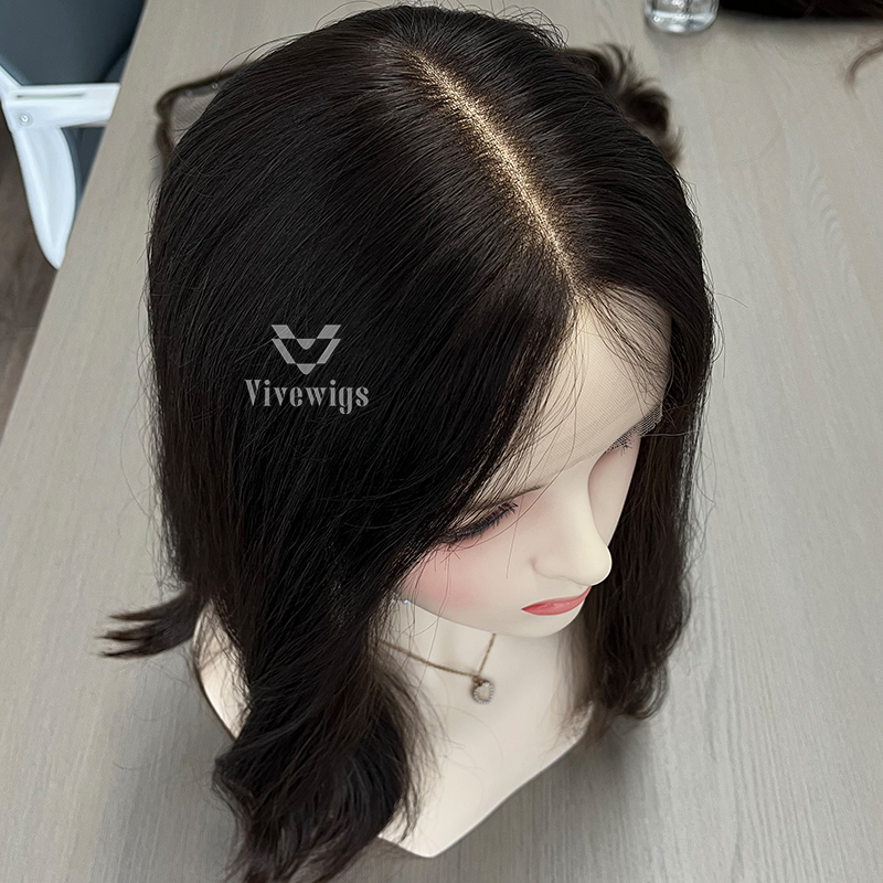 17 Inches #2 Color European Hair Lace Top Wig