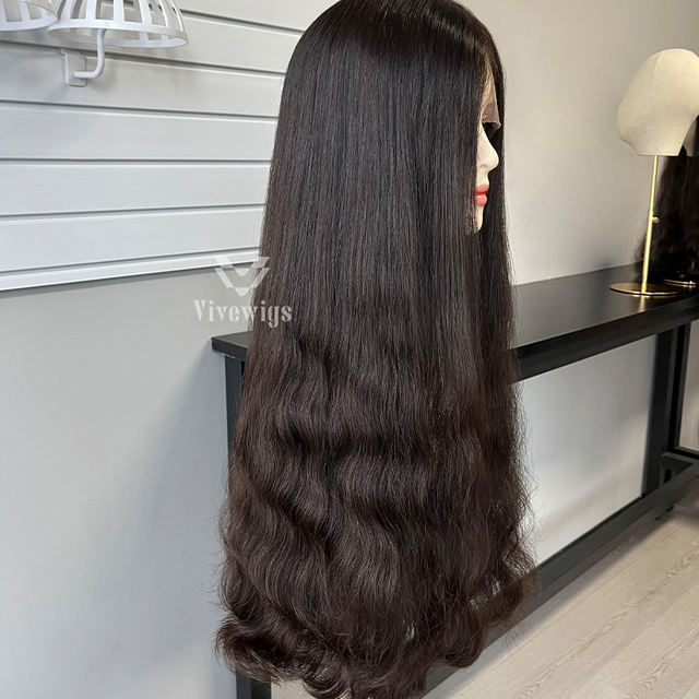 29 Inches #2 Color European Hair Lace Top Wig