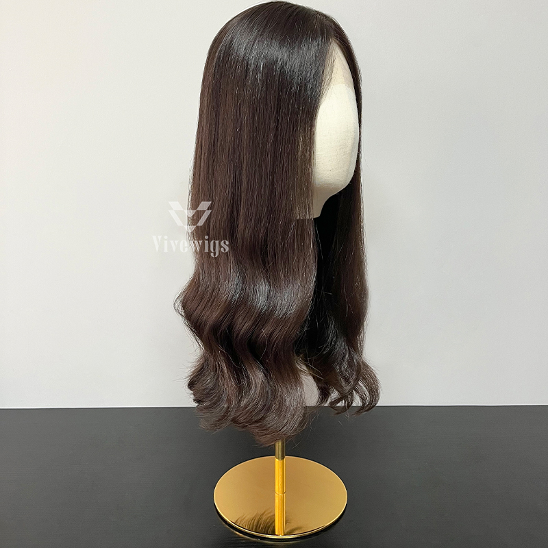 22 bInches #2 Color European Hair Lace Top Wig