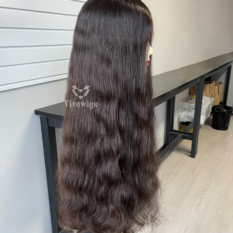 30 Inches #2 Color European Hair Lace Top Wigs